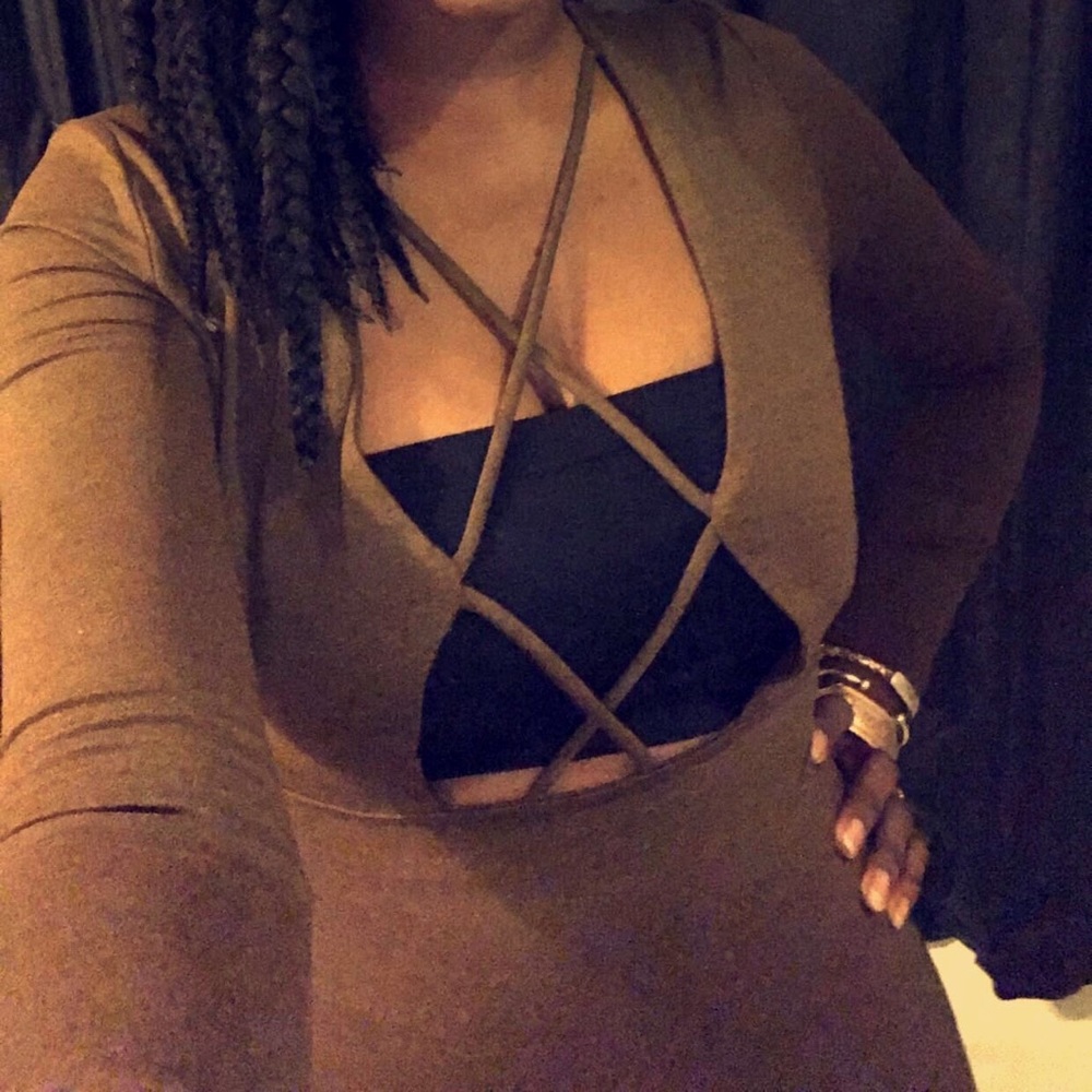 Long sleeved mini dress